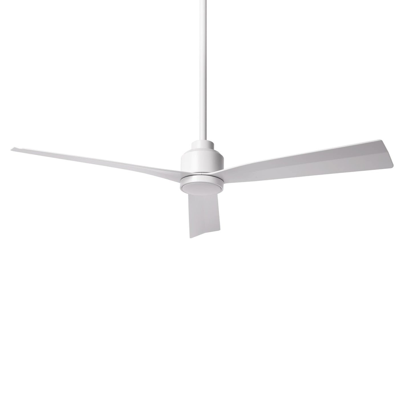 WAC Lighting Clean 52-in Matte White with Matte White Blades Uncovered Outdoor Smart Ceiling Fan Without Light and Remote Included 3 -Blade