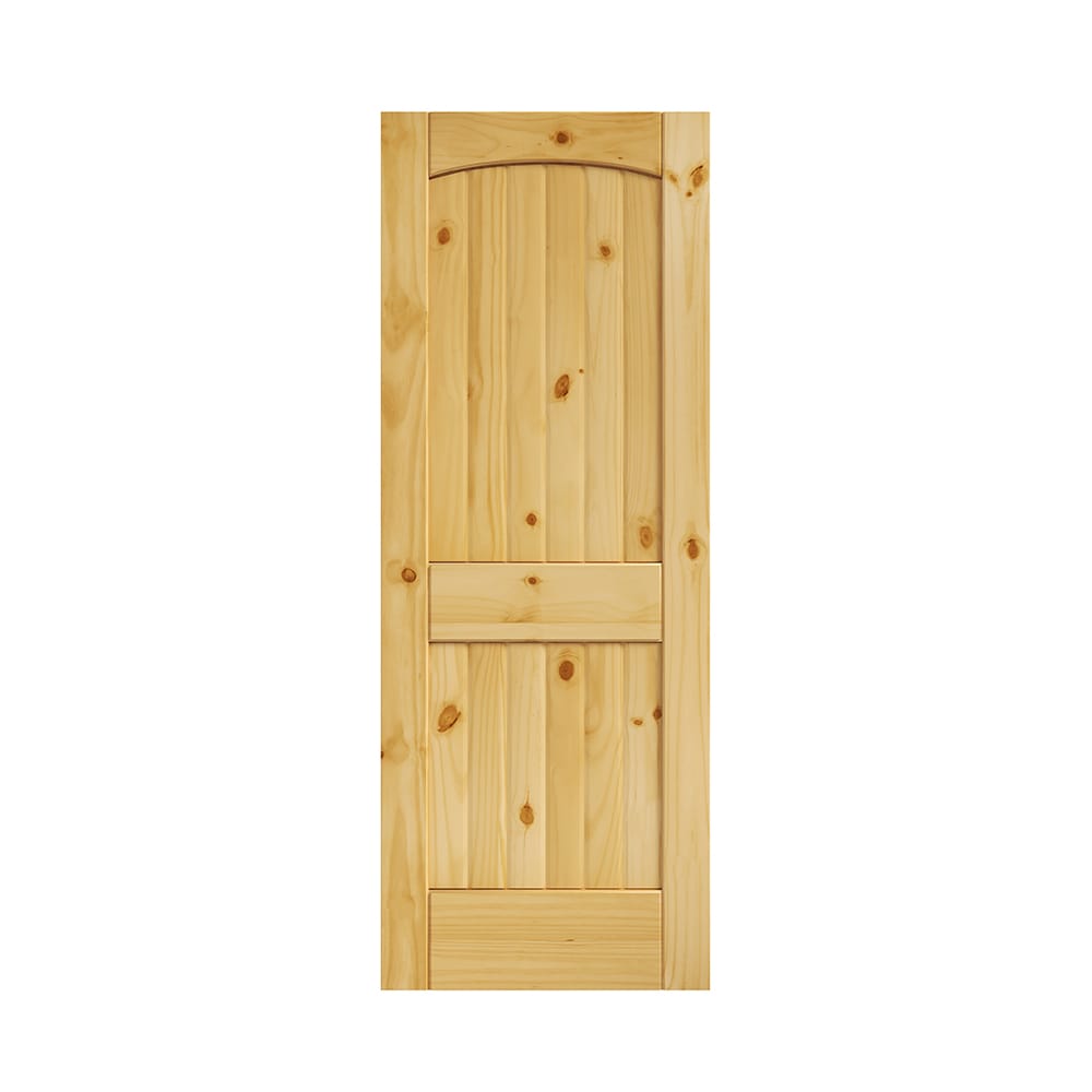 EightDoors 36-in x 80-in Natural 2-panel Smooth Solid core Unfinished Pine Wood Slab Door