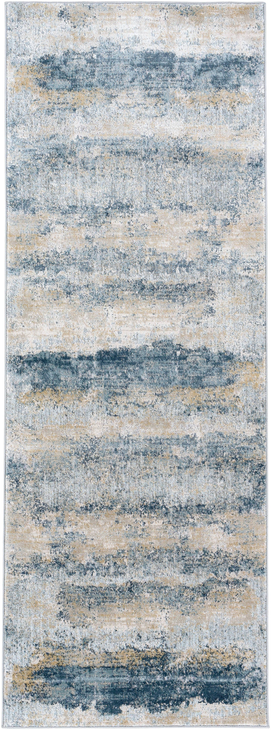 Surya Brunswick 2 x 10 (ft) Flatweave Polyester Ice Blue Rectangular Indoor Abstract Mid-Century Modern Spot Clean Only Pet Friendly Area rug