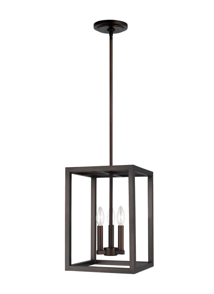Generation Lighting Moffet Street 3 -Light Bronze Transitional Geometric Medium Indoor Hanging Pendant Light