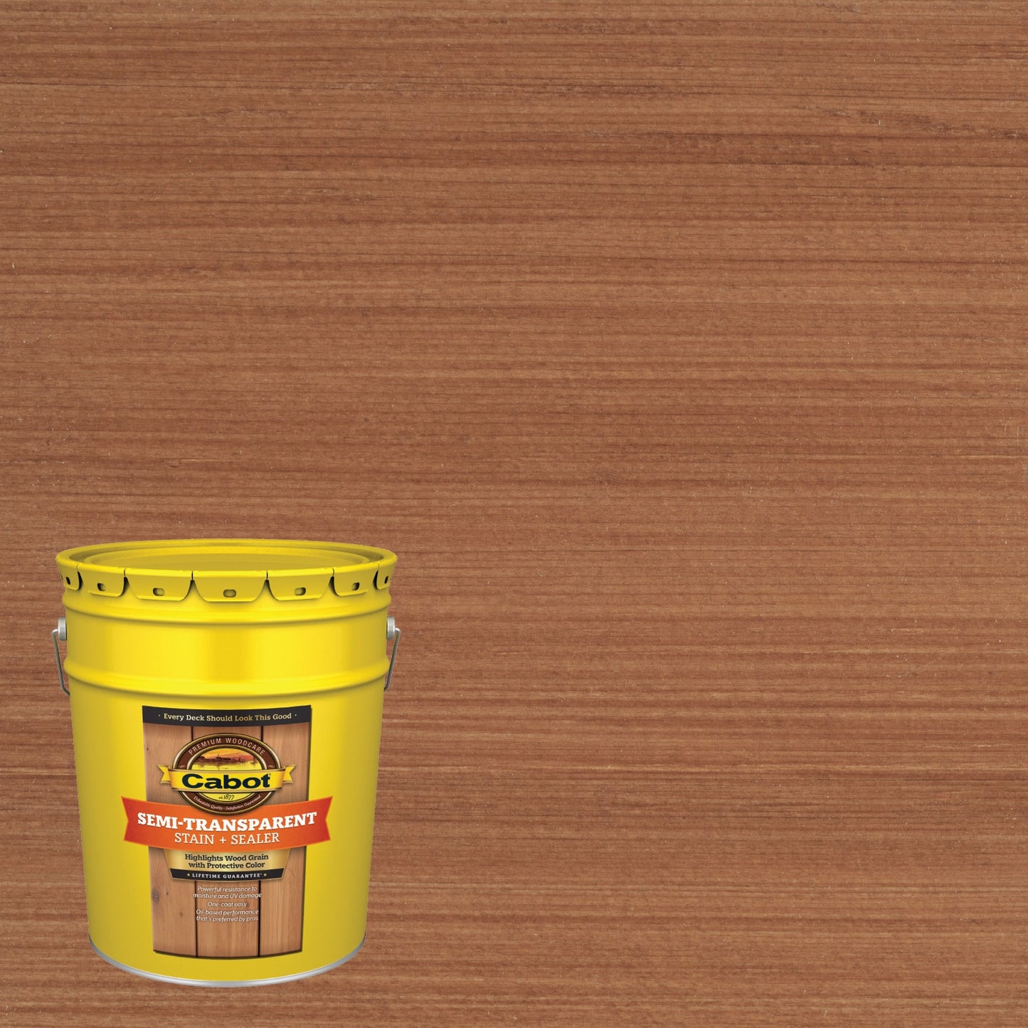 Cabot Oak Brown Semi-transparent Exterior Wood Stain and Sealer in One ( 5-gallon )