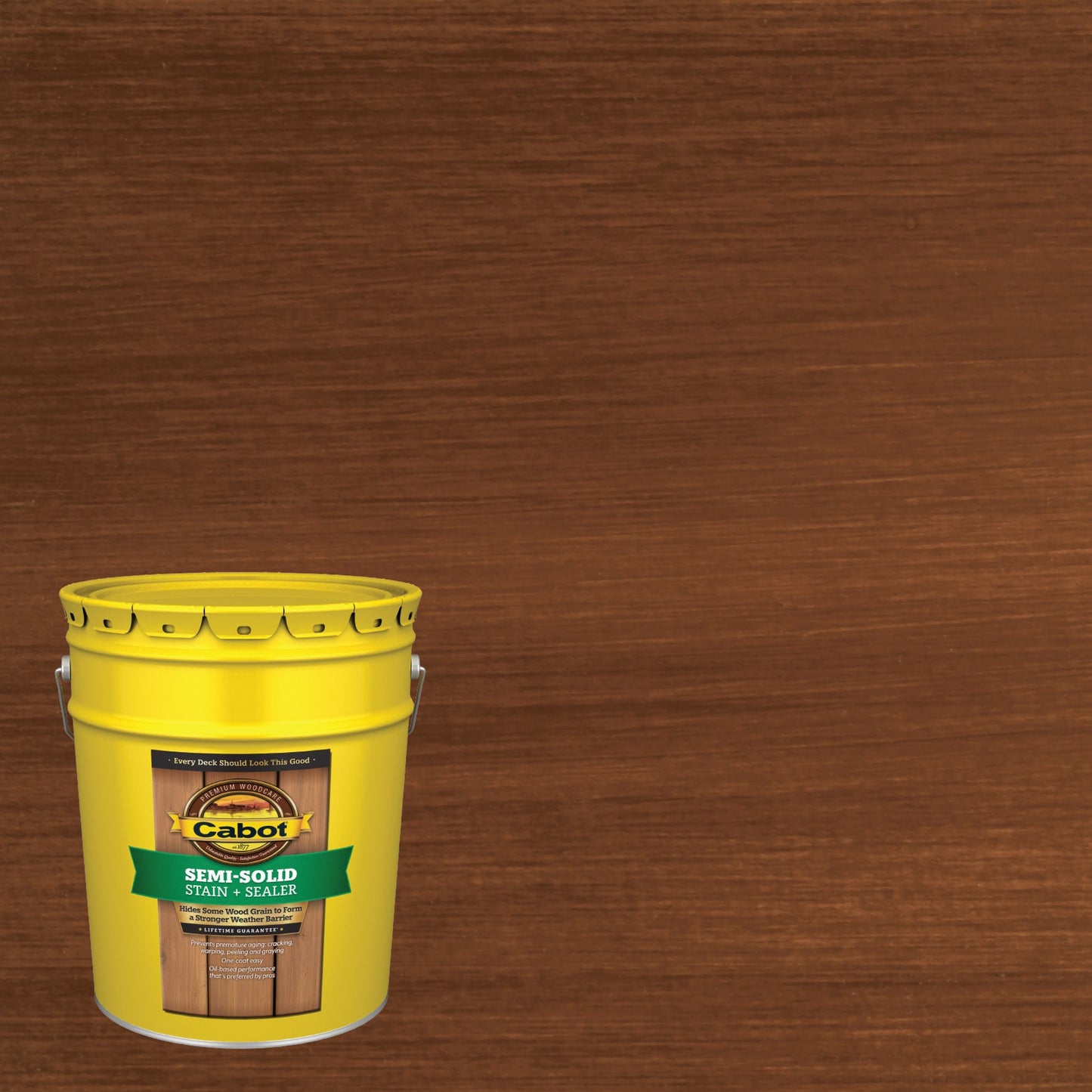 Cabot Tintable Oak Brown Semi-solid Exterior Wood Stain and Sealer in One ( 5-gallon )