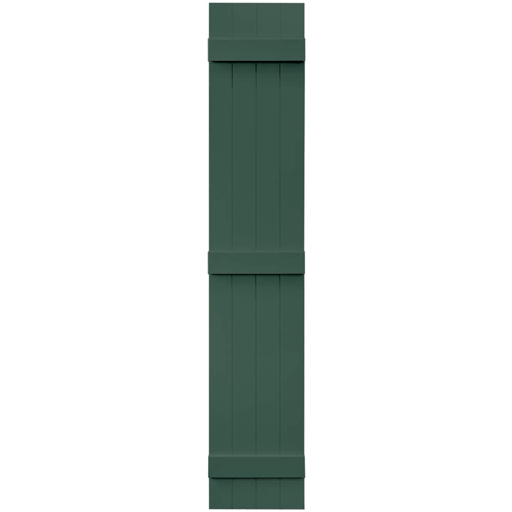 Vantage 13.875-in W x 79.875-in H Forest Green Board and batten Exterior Shutters ( 1 -Pack )