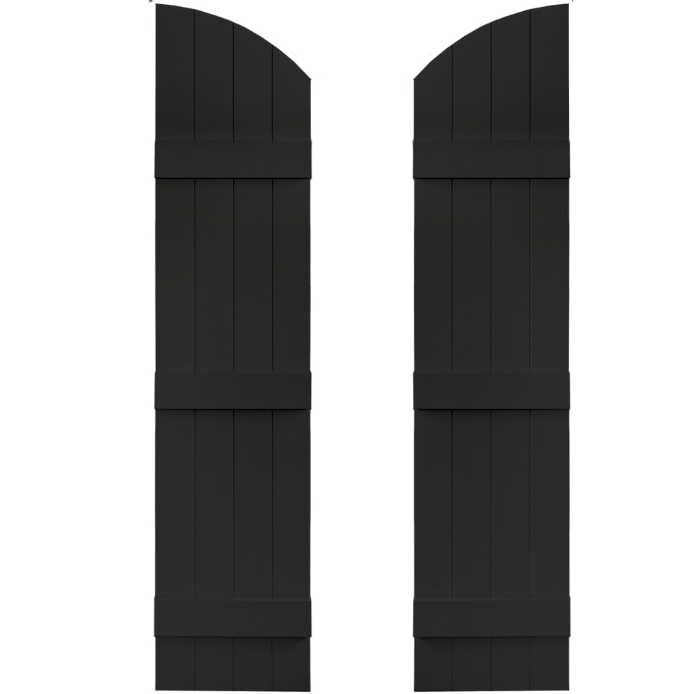Vantage 13.875-in W x 57-in H Black Board and batten Exterior Shutters ( 1 -Pack )