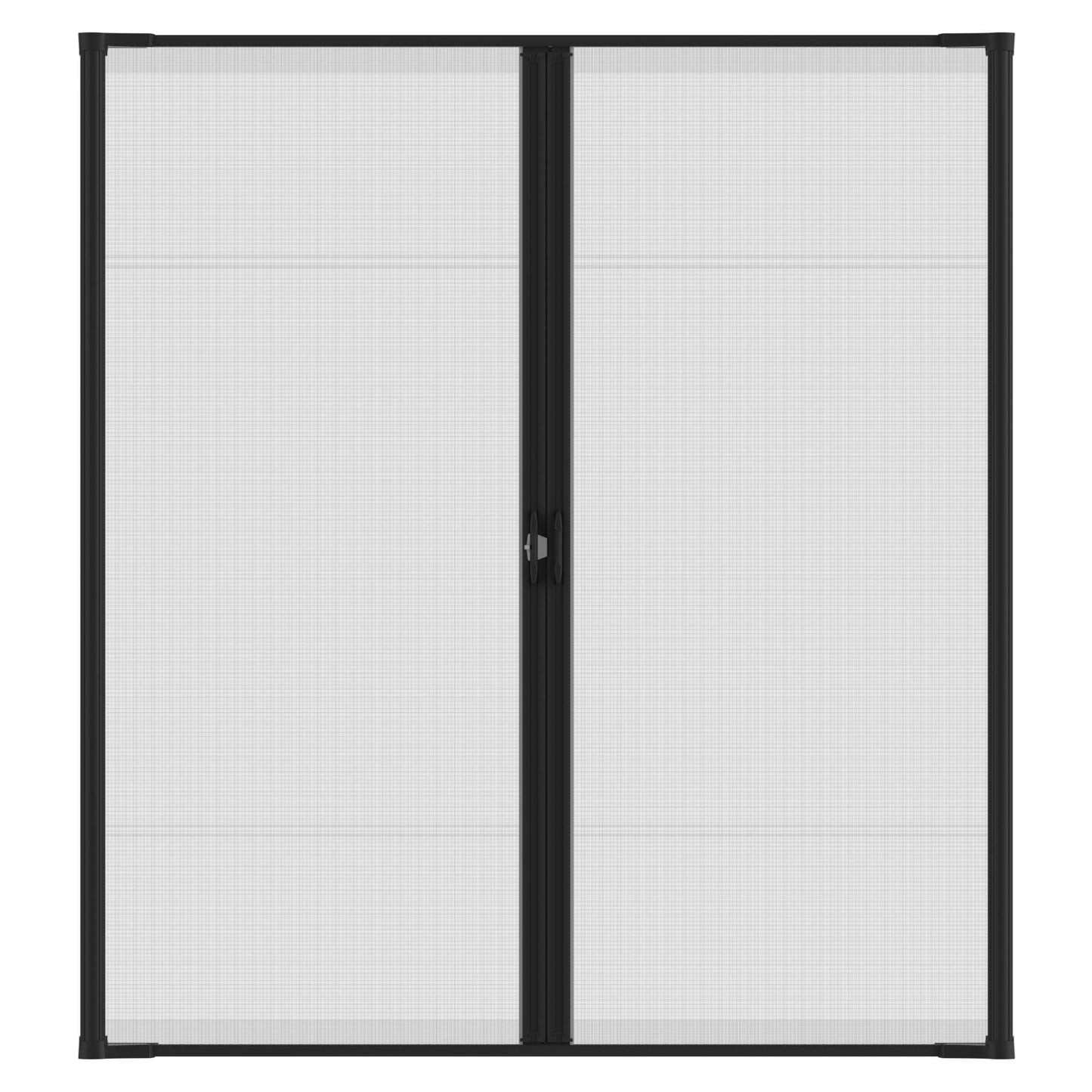 LARSON Brisa Bi-parting Retractable Screen door 72-in x 80-in Black Aluminum Double (Handle Included)