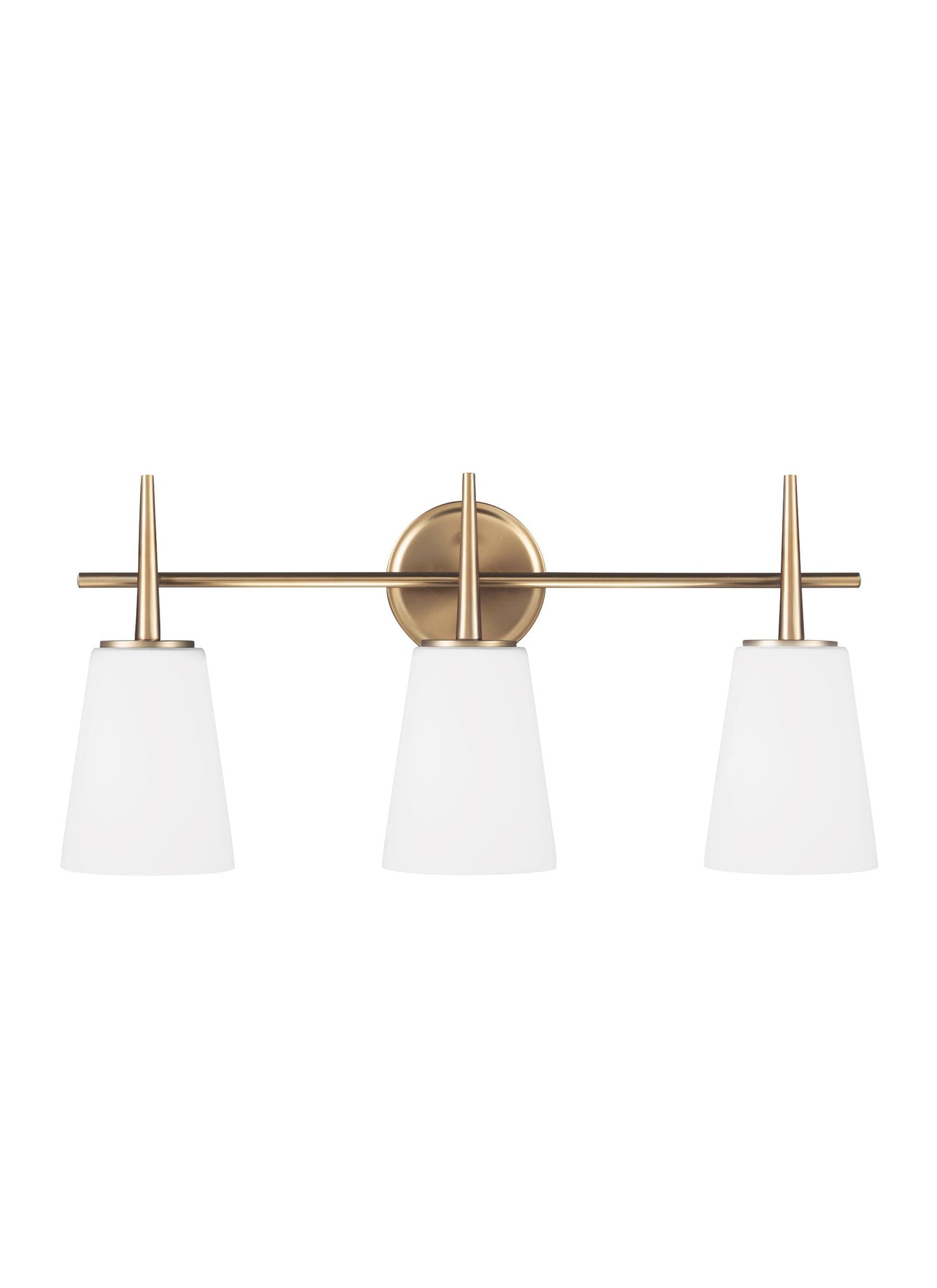 Generation Lighting Driscoll 24.5-in 3 Light Satin Brass Modern/contemporary Bathroom Vanity light