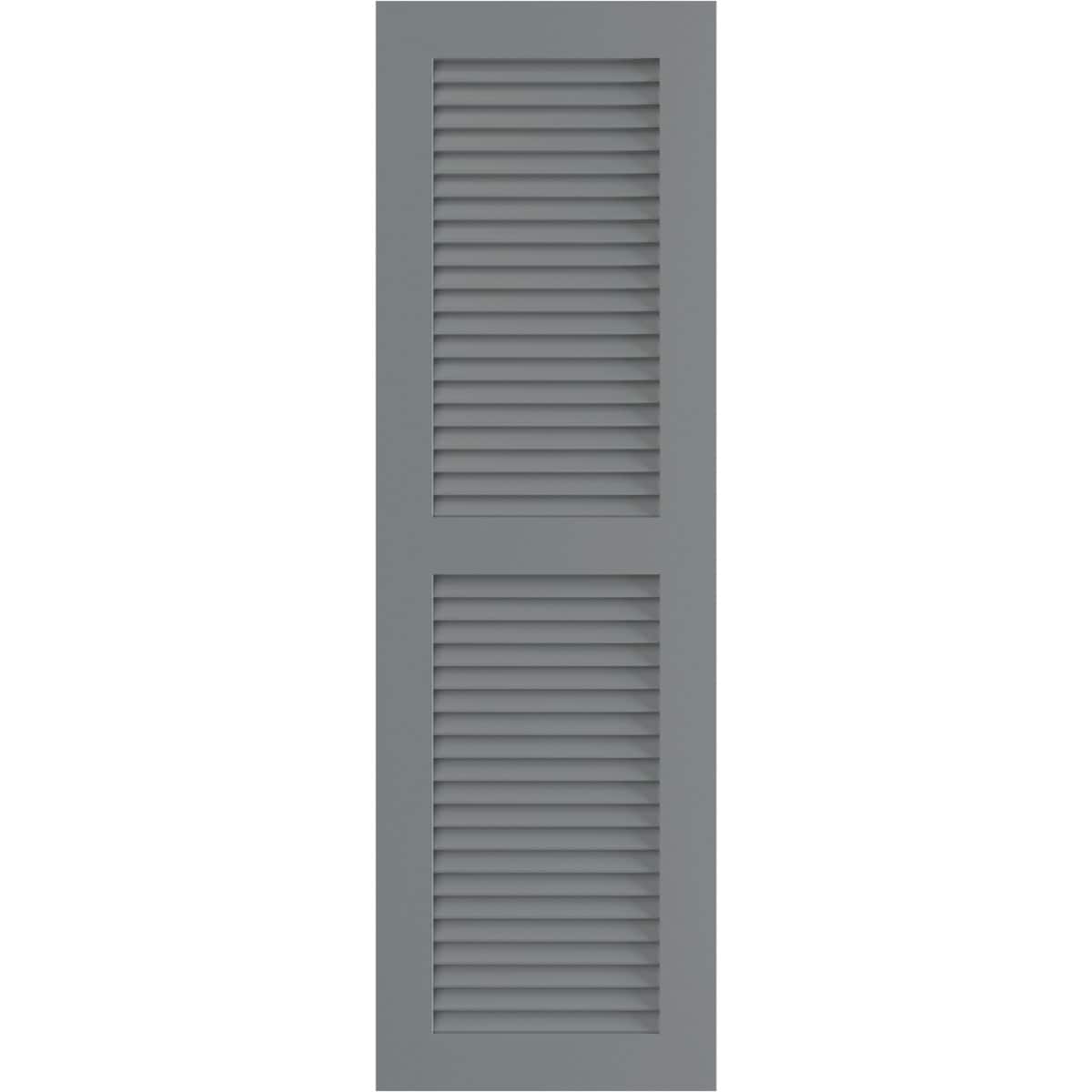 Ekena Millwork 15-in W x 47-in H Ocean Swell Louvered Exterior Shutters ( 2 -Pack )