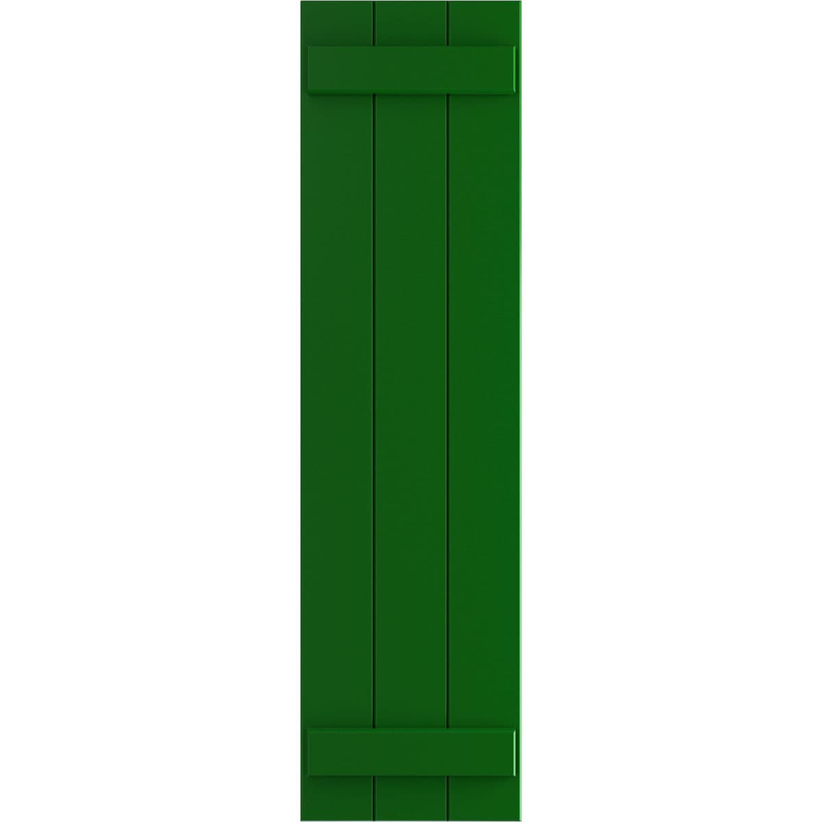 Ekena Millwork 16.125-in W x 56-in H Viridian Green Board and batten Exterior Shutters ( 2 -Pack )