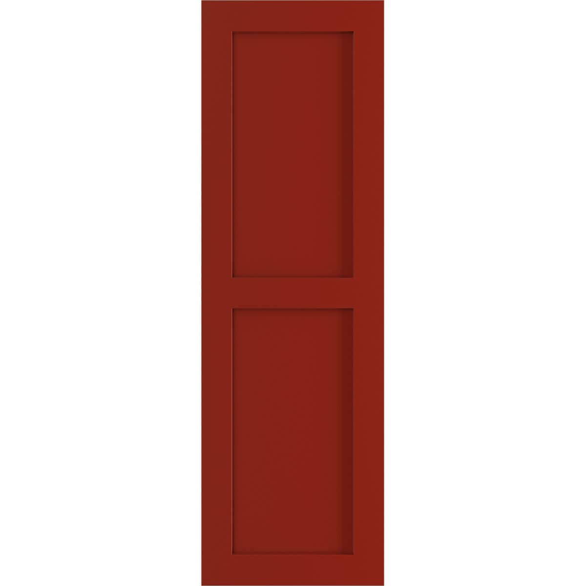 Ekena Millwork 18-in W x 27-in H Fire Red Flat panel Exterior Shutters ( 2 -Pack )