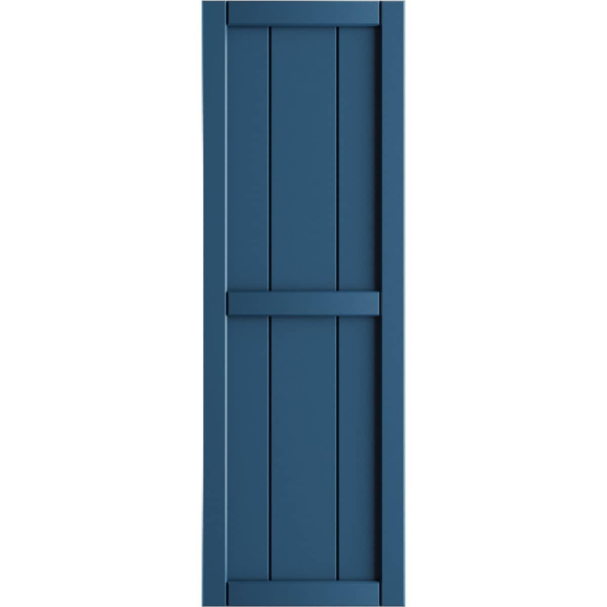 Ekena Millwork 16.125-in W x 96-in H Sojourn Blue Board and batten Framed Exterior Shutters ( 2 -Pack )