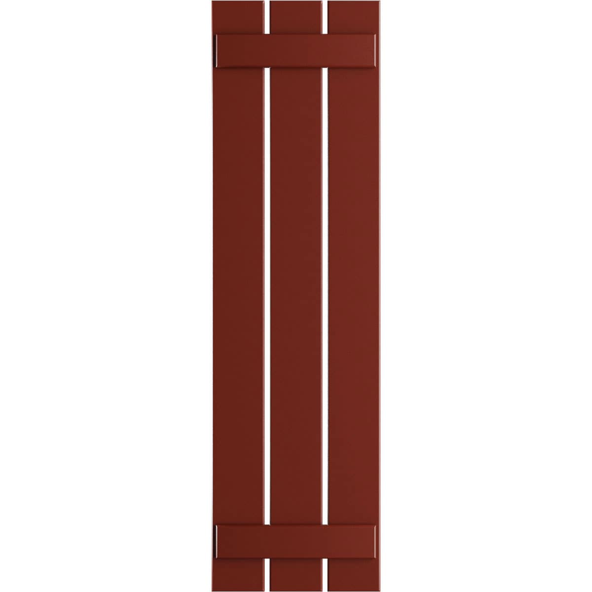 Ekena Millwork 17.125-in W x 57-in H Pepper Red Board and batten Spaced Exterior Shutters ( 2 -Pack )