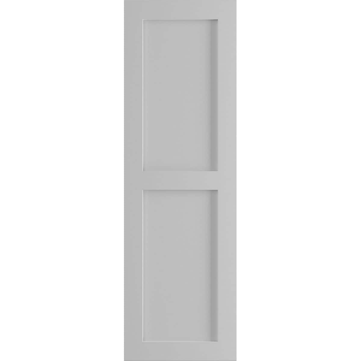 Ekena Millwork 18-in W x 63-in H Primed Paintable/Stainable Flat panel Exterior Shutters ( 2 -Pack )
