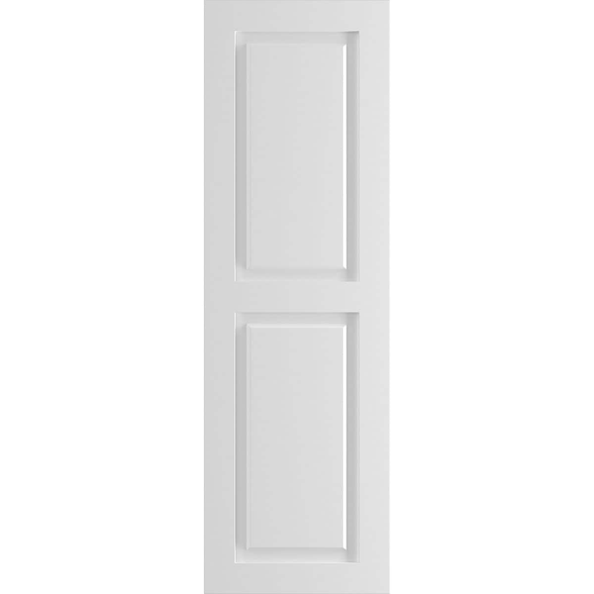 Ekena Millwork 18-in W x 52-in H Unfinished Paintable/Stainable Raised panel Exterior Shutters ( 2 -Pack )