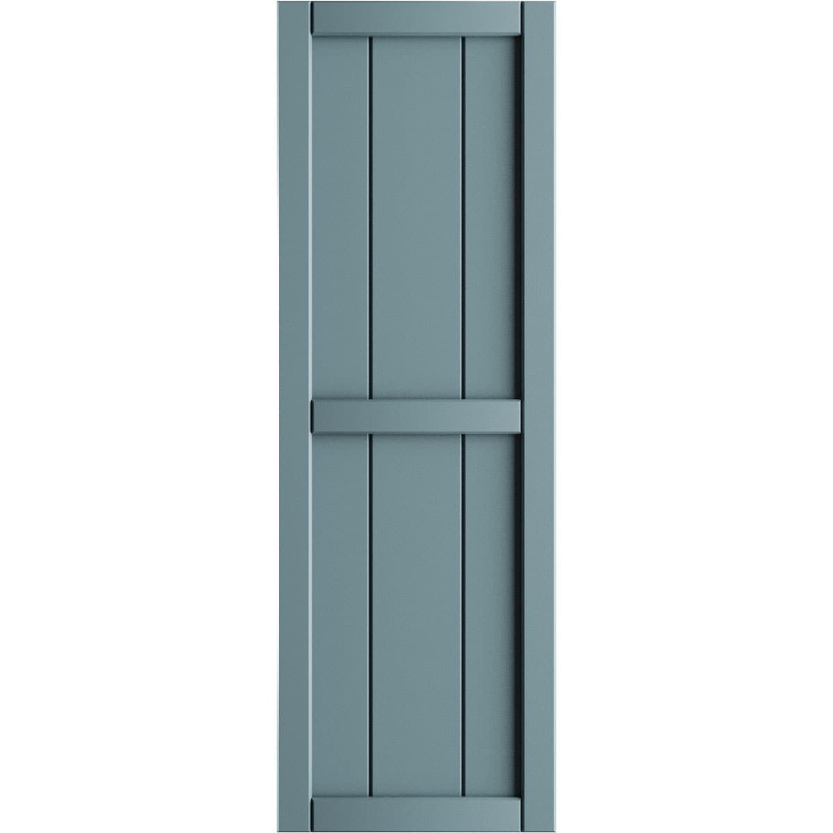 Ekena Millwork 21.5-in W x 67-in H Peaceful Blue Board and batten Framed Exterior Shutters ( 2 -Pack )