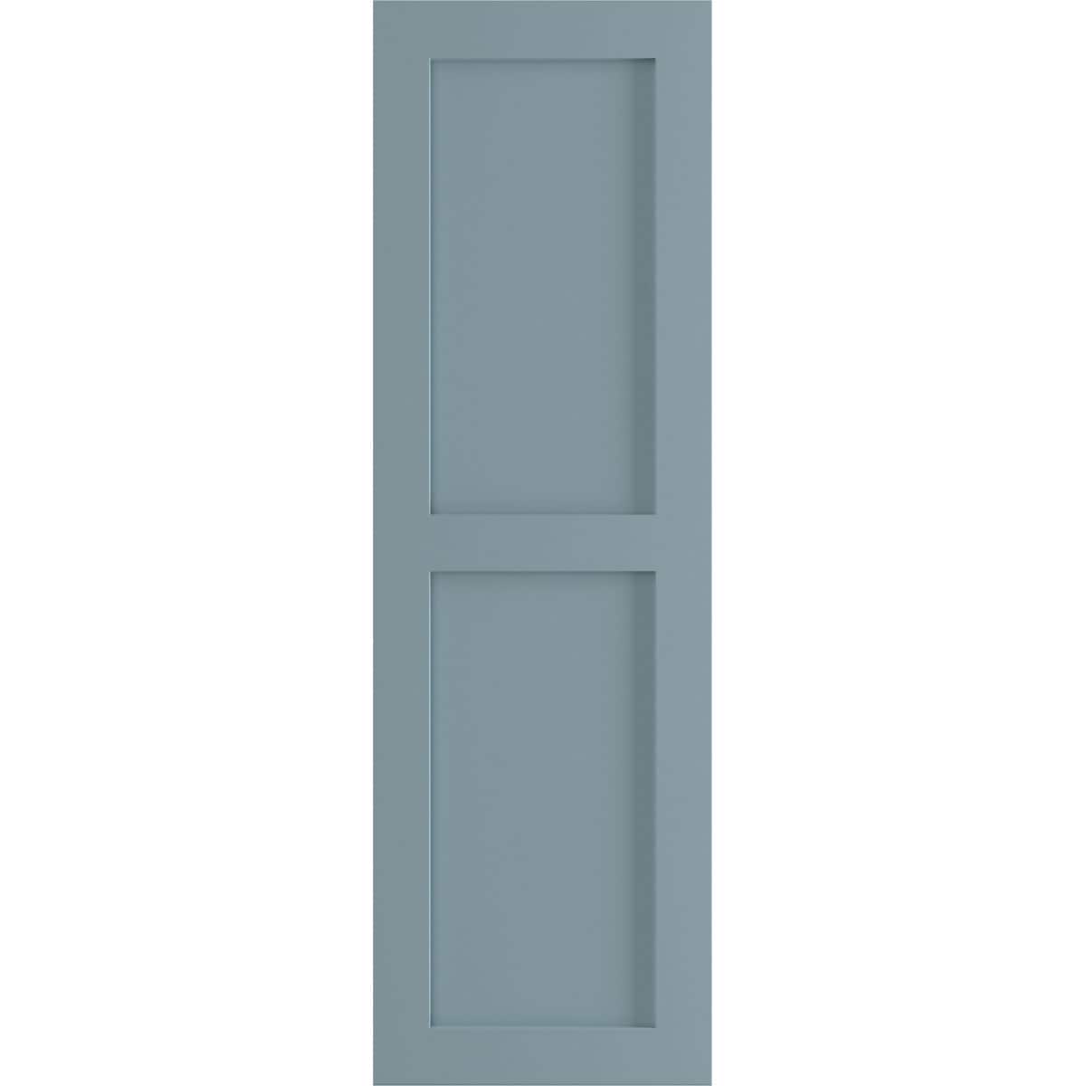 Ekena Millwork 15-in W x 40-in H Peaceful Blue Flat panel Exterior Shutters ( 2 -Pack )