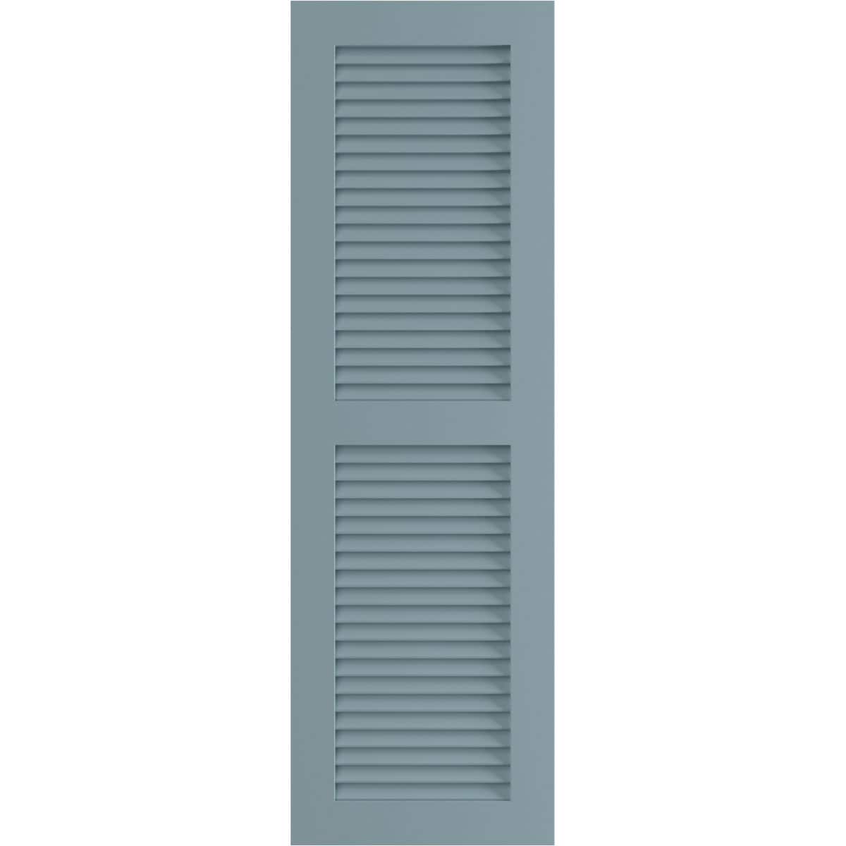 Ekena Millwork 12-in W x 67-in H Peaceful Blue Louvered Exterior Shutters ( 2 -Pack )