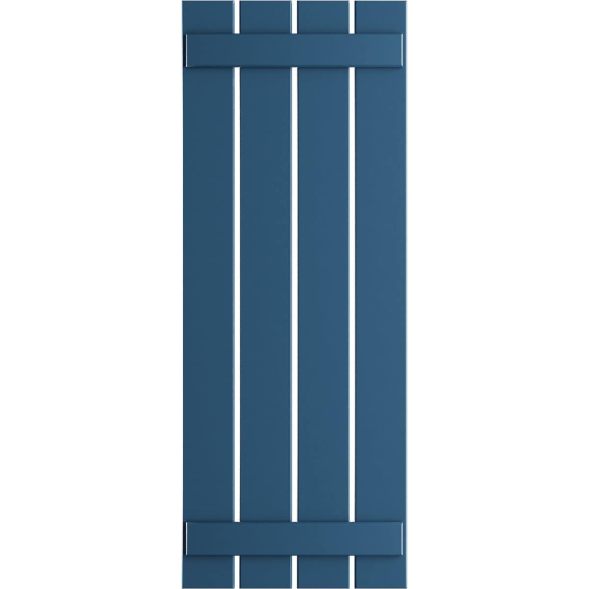 Ekena Millwork 23-in W x 39-in H Sojourn Blue Board and batten Spaced Exterior Shutters ( 2 -Pack )