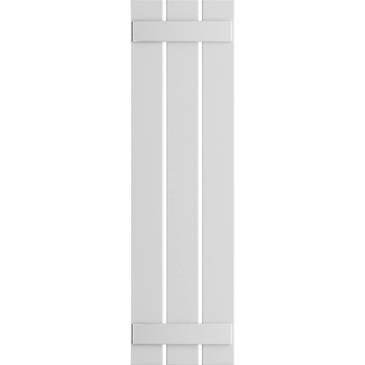 Ekena Millwork 17.125-in W x 41-in H Unfinished Paintable/Stainable Board and batten Spaced Exterior Shutters ( 2 -Pack )