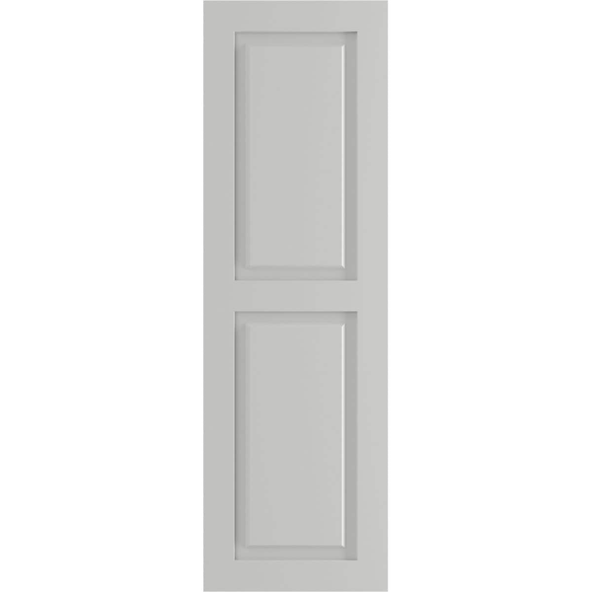 Ekena Millwork 12-in W x 75-in H Hailstorm Gray Raised panel Exterior Shutters ( 2 -Pack )