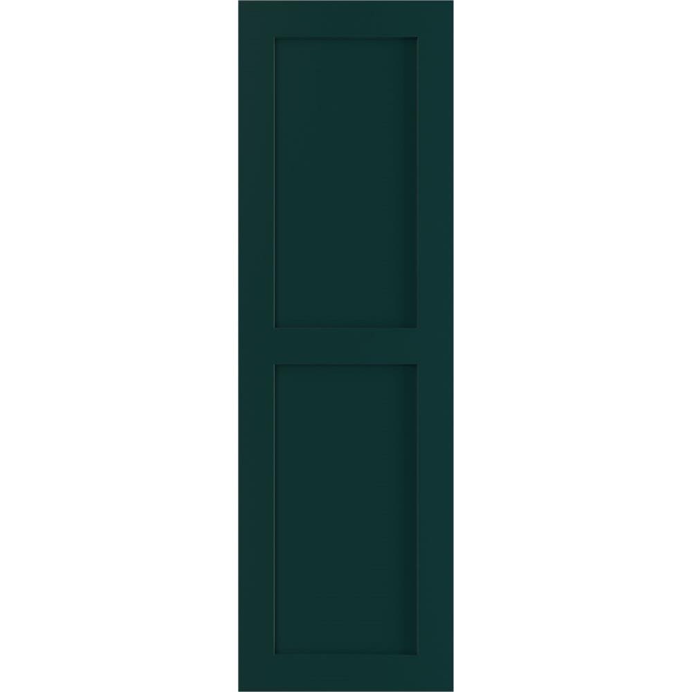 Ekena Millwork 12-in W x 70-in H Thermal Green Flat panel Exterior Shutters ( 2 -Pack )