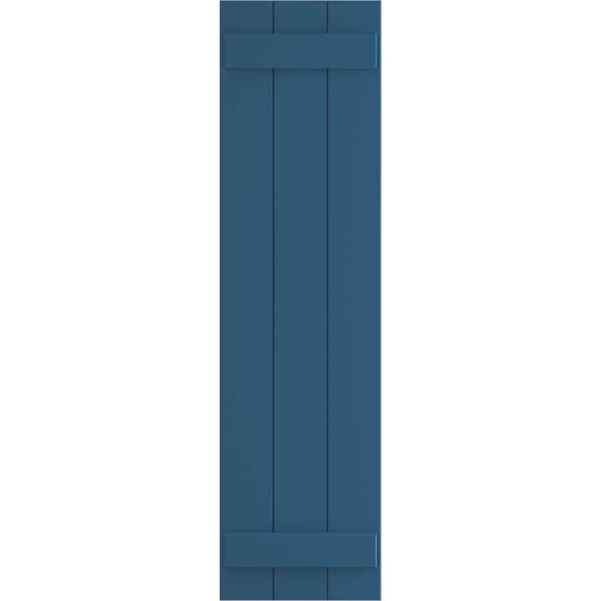 Ekena Millwork 16.125-in W x 57-in H Sojourn Blue Board and batten Exterior Shutters ( 2 -Pack )