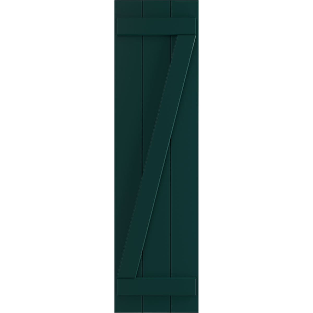 Ekena Millwork 16.125-in W x 49-in H Thermal Green Board and batten Z-bar Exterior Shutters ( 2 -Pack )