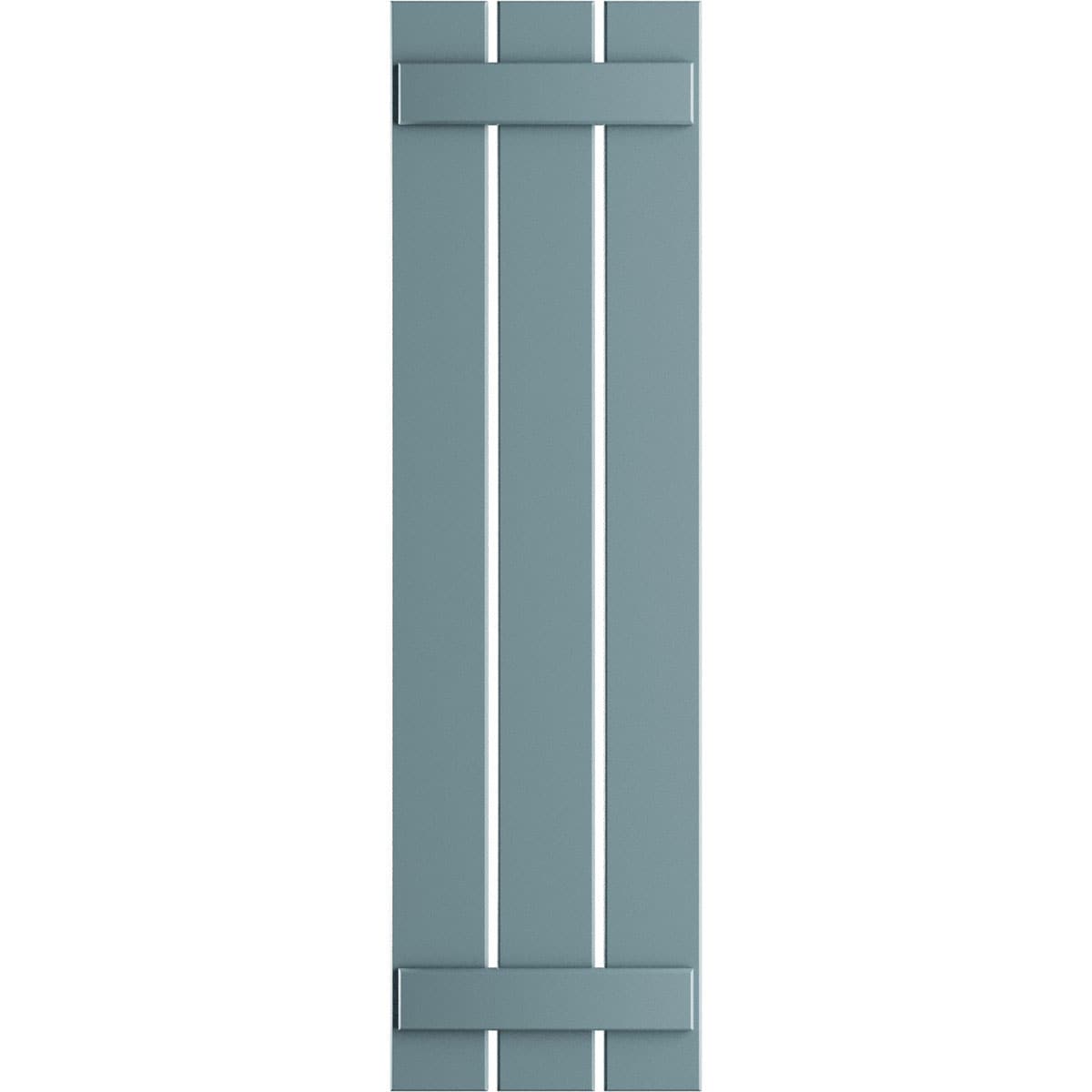 Ekena Millwork 17.125-in W x 39-in H Peaceful Blue Board and batten Spaced Exterior Shutters ( 2 -Pack )