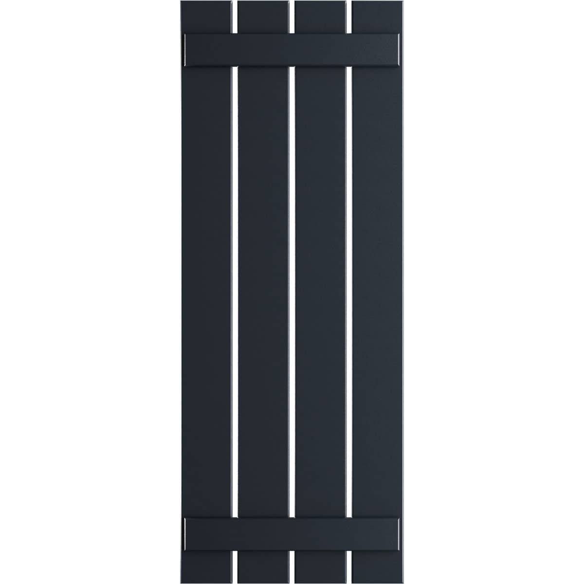 Ekena Millwork 23-in W x 38-in H Starless Night Blue Board and batten Spaced Exterior Shutters ( 2 -Pack )