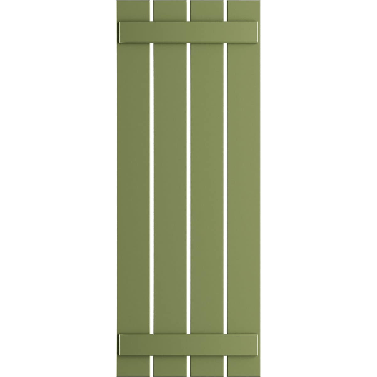Ekena Millwork 23-in W x 45-in H Moss Green Board and batten Spaced Exterior Shutters ( 2 -Pack )