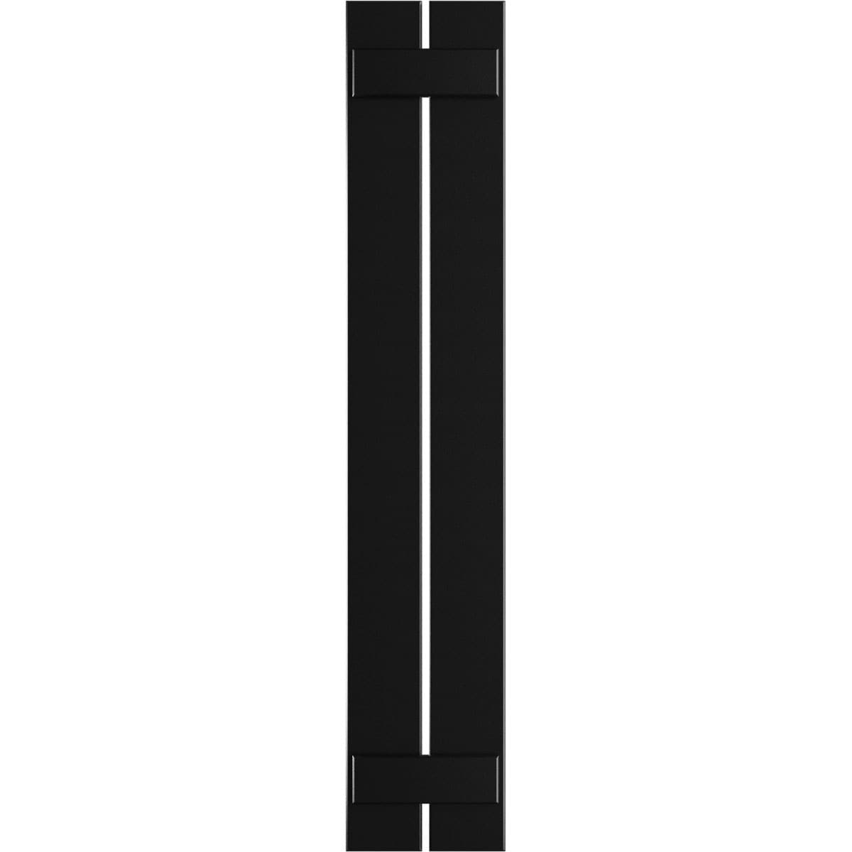 Ekena Millwork 11.25-in W x 54-in H Black Board and batten Spaced Exterior Shutters ( 2 -Pack )