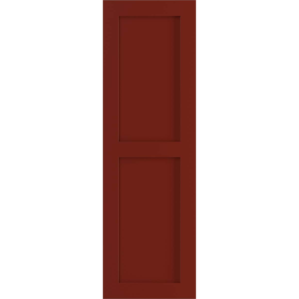 Ekena Millwork 18-in W x 60-in H Pepper Red Flat panel Exterior Shutters ( 2 -Pack )
