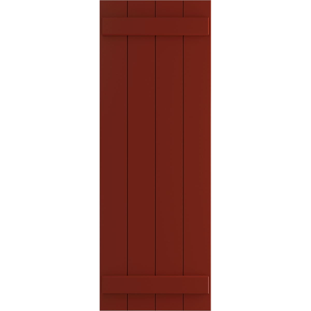 Ekena Millwork 21.5-in W x 44-in H Pepper Red Board and batten Exterior Shutters ( 2 -Pack )