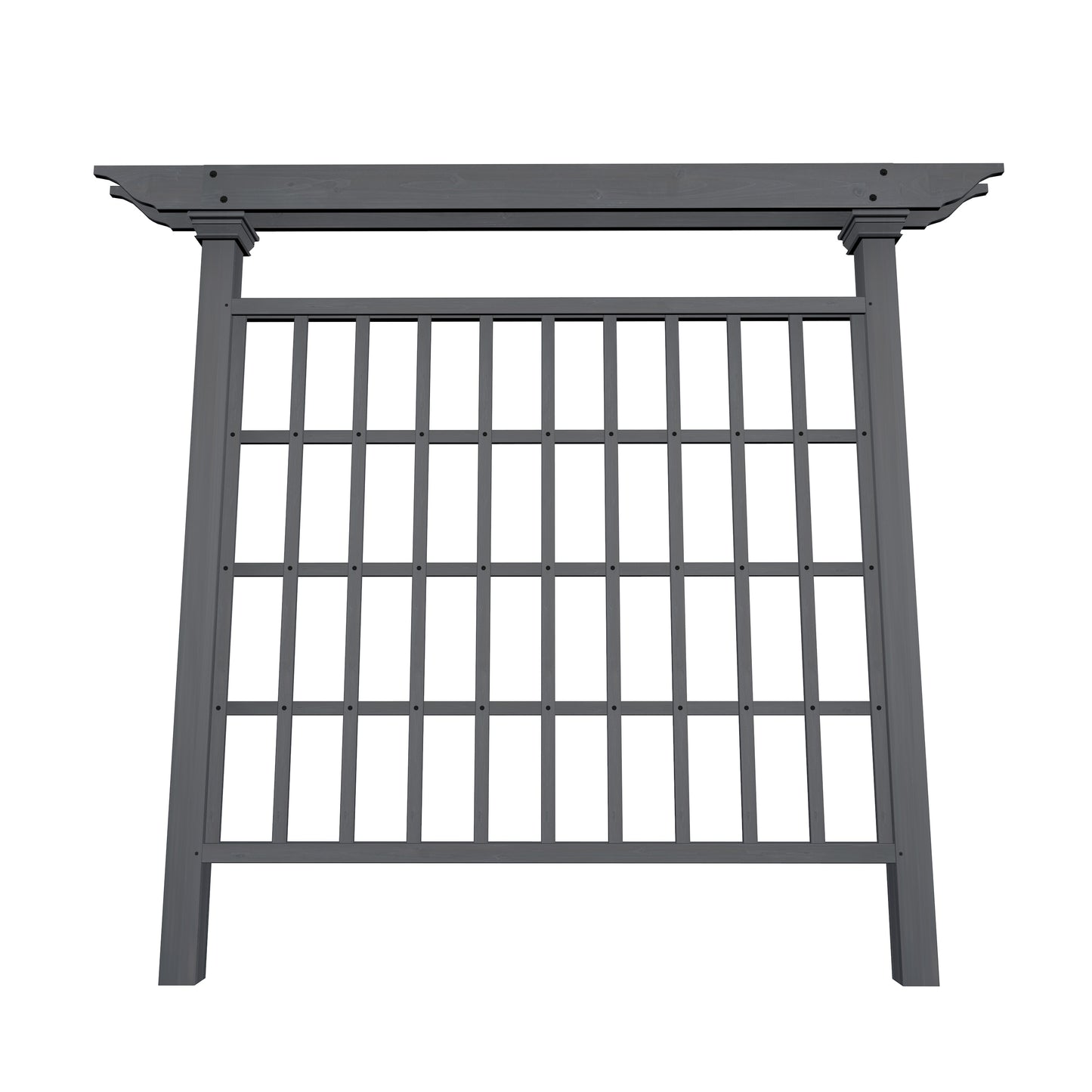 Vita Mezza 79.5-in W x 90-in H Charcoal Cedar Zen Garden Trellis For Climbing Plants For Cucumbers For Roses For Tomatoes