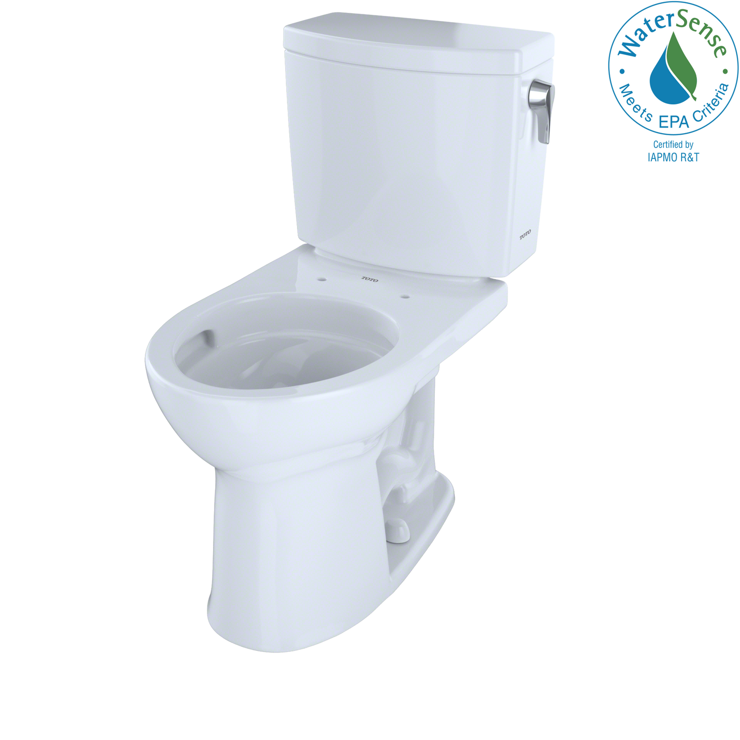 TOTO Drake II Cotton White Round Chair height 12-in Rough-In WaterSense 1.0 GPF 2-piece Toilet