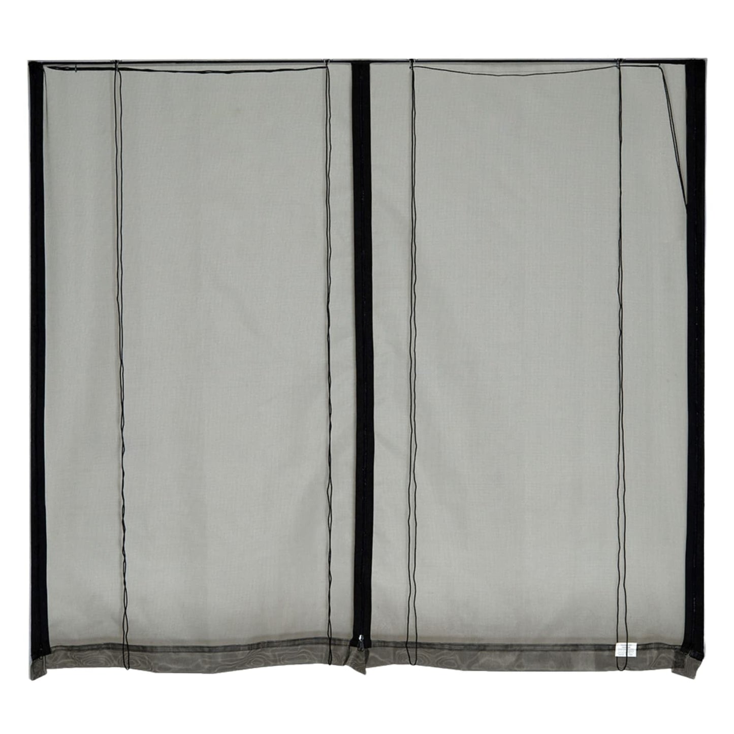 Fresh Air Screens Model D Economy w/RP 9-ft x 8-ft Fiberglass Zipper with rope/pull Single garage door screen