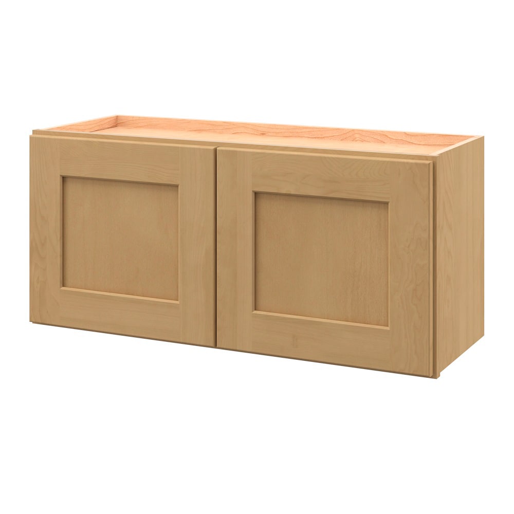 allen + roth Innsbrook 33-in W x 15-in H x 12-in D Rye Wall Fully Assembled Cabinet Flat Panel Shaker