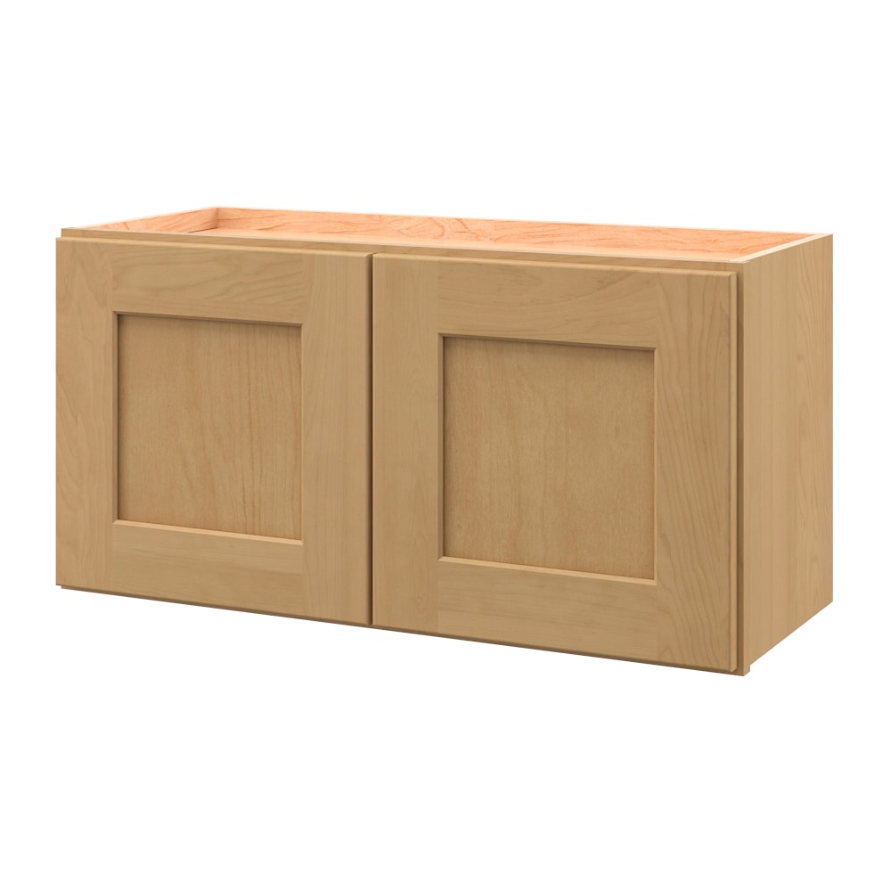 allen + roth Innsbrook 30-in W x 15-in H x 12-in D Rye Wall Fully Assembled Cabinet Flat Panel Shaker