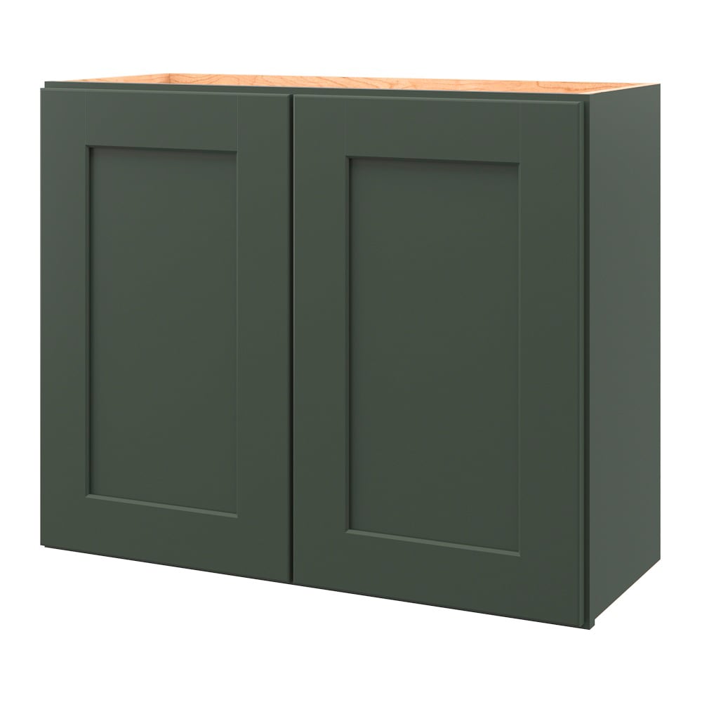 allen + roth Galway 30-in W x 24-in H x 12-in D Sage Wall Fully Assembled Cabinet Flat Panel Shaker