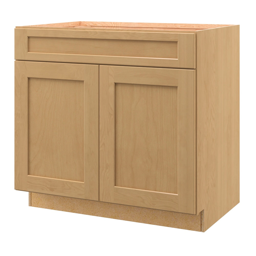 allen + roth Innsbrook 36-in W x 34.5-in H x 24-in D Rye Sink Base Fully Assembled Cabinet Flat Panel Shaker