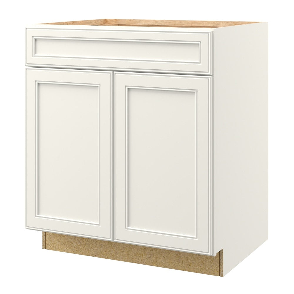 allen + roth McKeller 30-in W x 34.5-in H x 24-in D Linen Sink Base Fully Assembled Cabinet Flat Panel Square