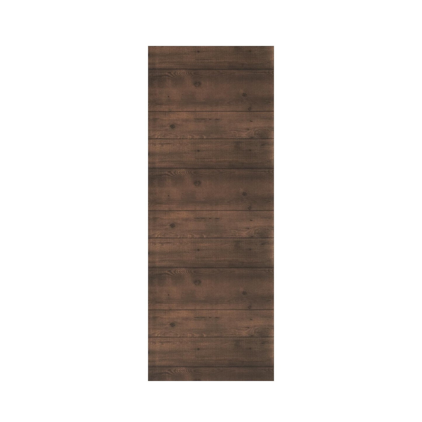 EightDoors 36-in x 84-in Brown Finished Flush Pine MDF Hollow core Single Barn Door (Hardware Not Included)