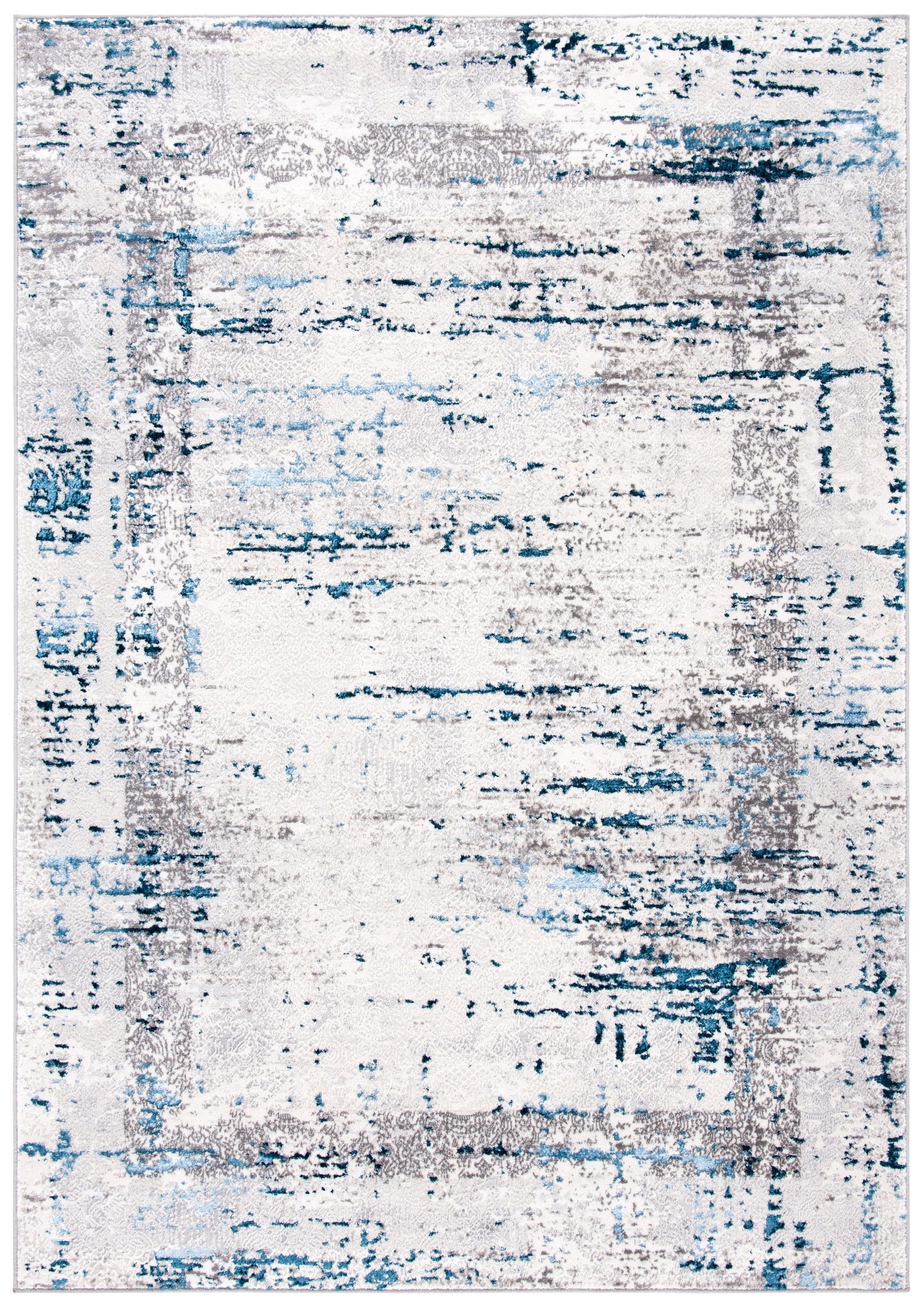 Safavieh Amelia Naresa 9 x 12 (ft) Loomed Synthetic Gray/Blue Rectangular Indoor Distressed/Overdyed Bohemian/Eclectic Spot Clean Only Area rug