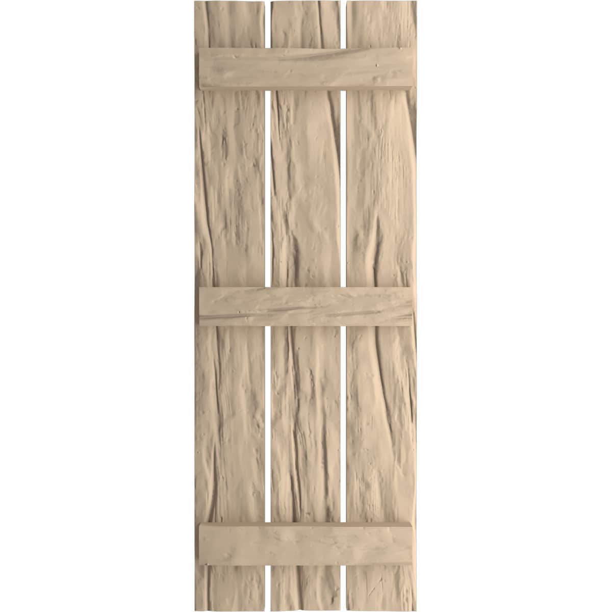 Ekena Millwork 17.5-in W x 70-in H Riverwood Paintable/Stainable Board and batten Spaced Exterior Shutters ( 2 -Pack )