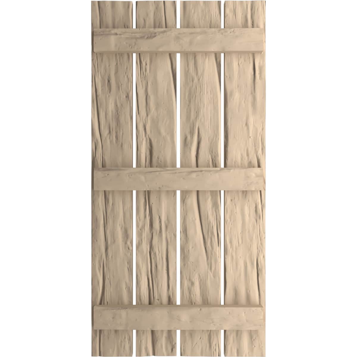 Ekena Millwork 23.5-in W x 72-in H Riverwood Paintable/Stainable Board and batten Spaced Exterior Shutters ( 2 -Pack )