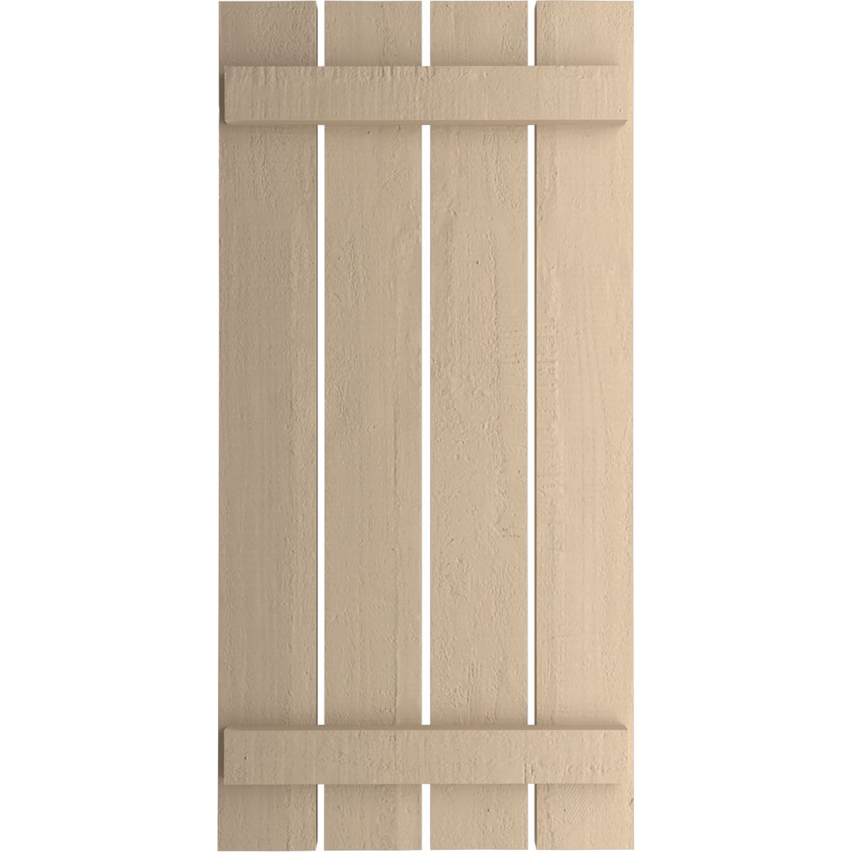 Ekena Millwork 23.5-in W x 50-in H Rough Cedar Paintable/Stainable Board and batten Spaced Exterior Shutters ( 2 -Pack )