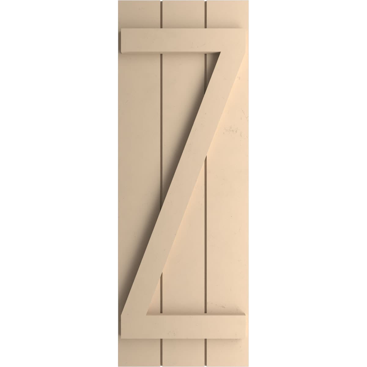 Ekena Millwork 16.5-in W x 86-in H Smooth Paintable/Stainable Board and batten Z-bar Exterior Shutters ( 2 -Pack )