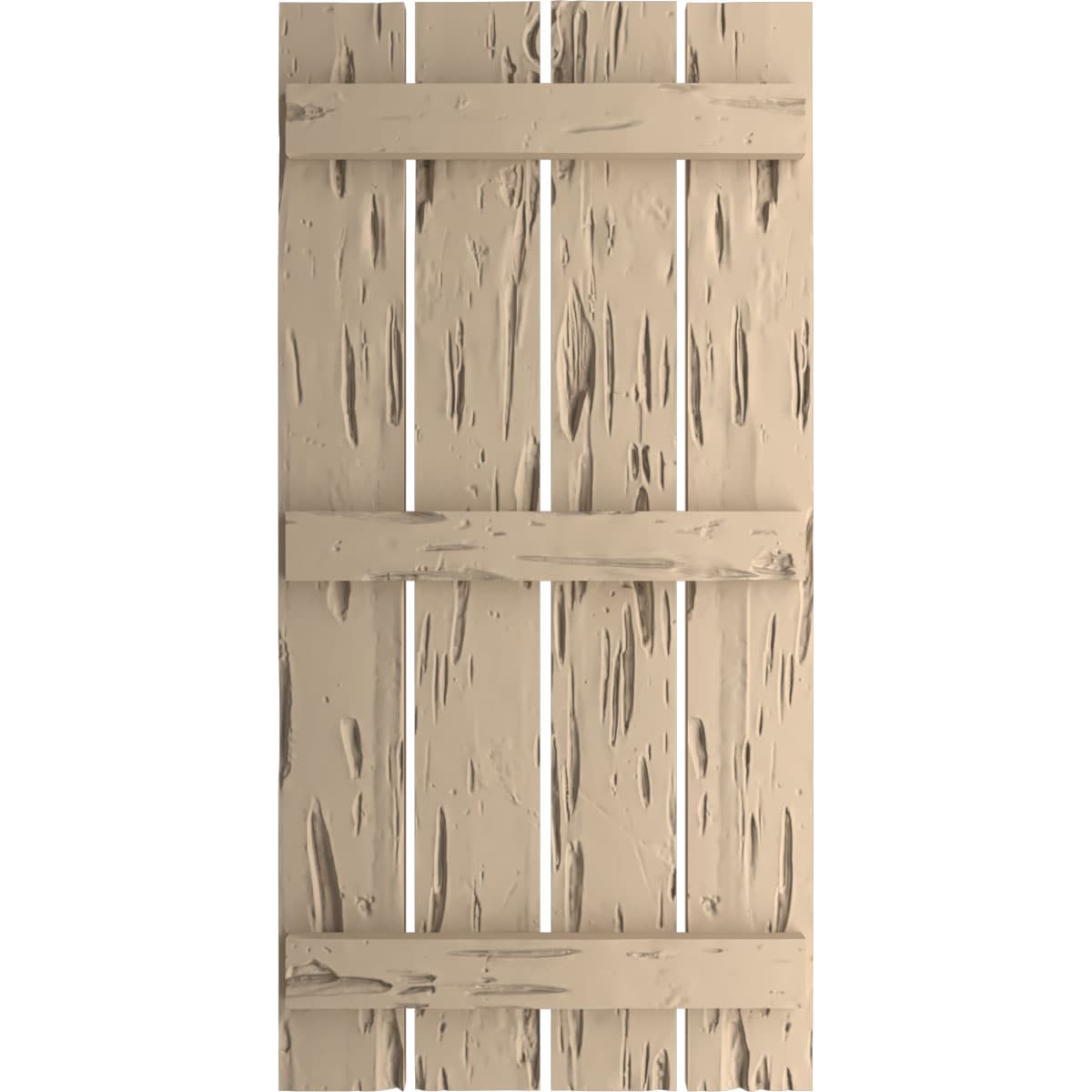 Ekena Millwork 23.5-in W x 88-in H Pecky Cypress Paintable/Stainable Board and batten Spaced Exterior Shutters ( 2 -Pack )