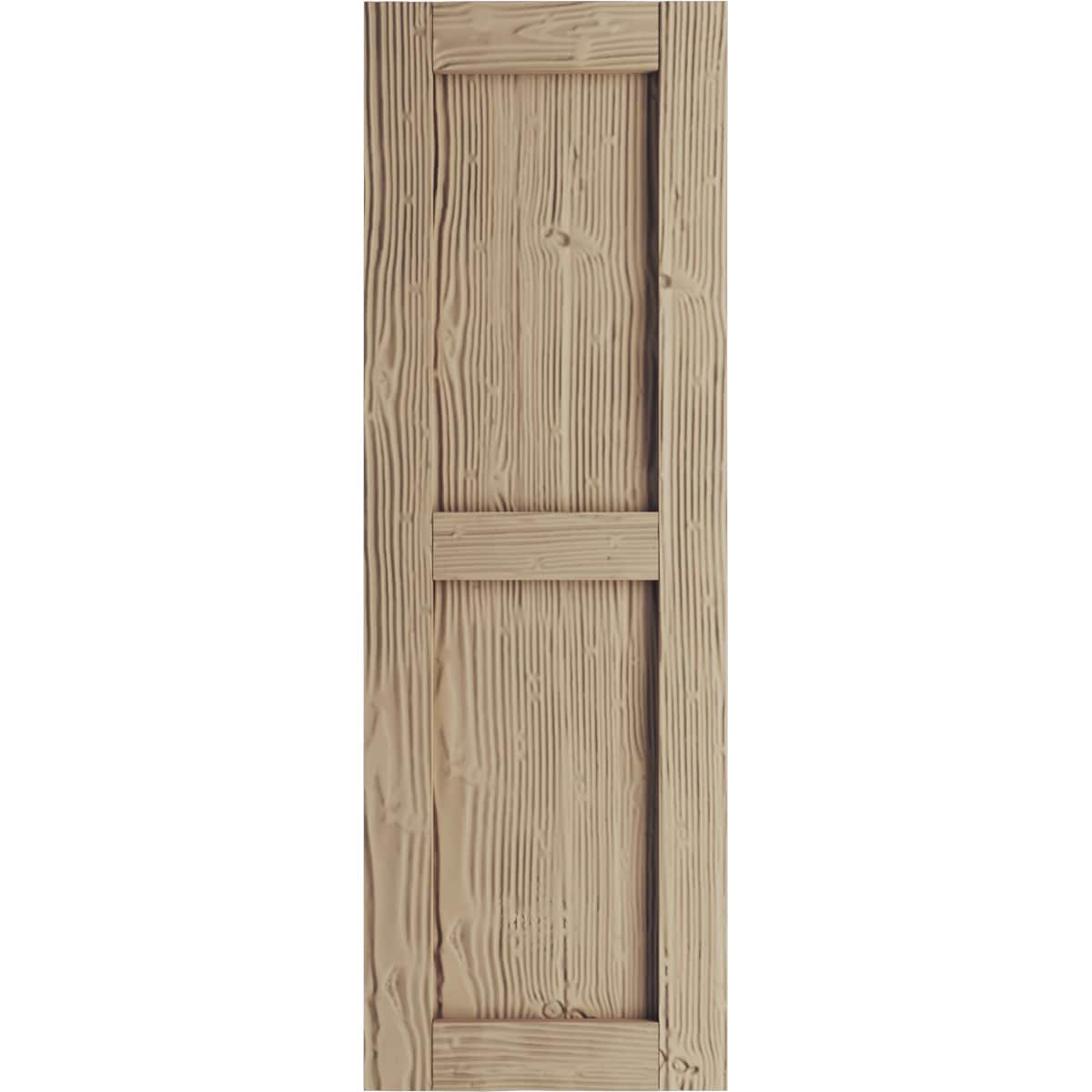 Ekena Millwork 15-in W x 84-in H Sandblasted Paintable/Stainable Flat panel Exterior Shutters ( 2 -Pack )