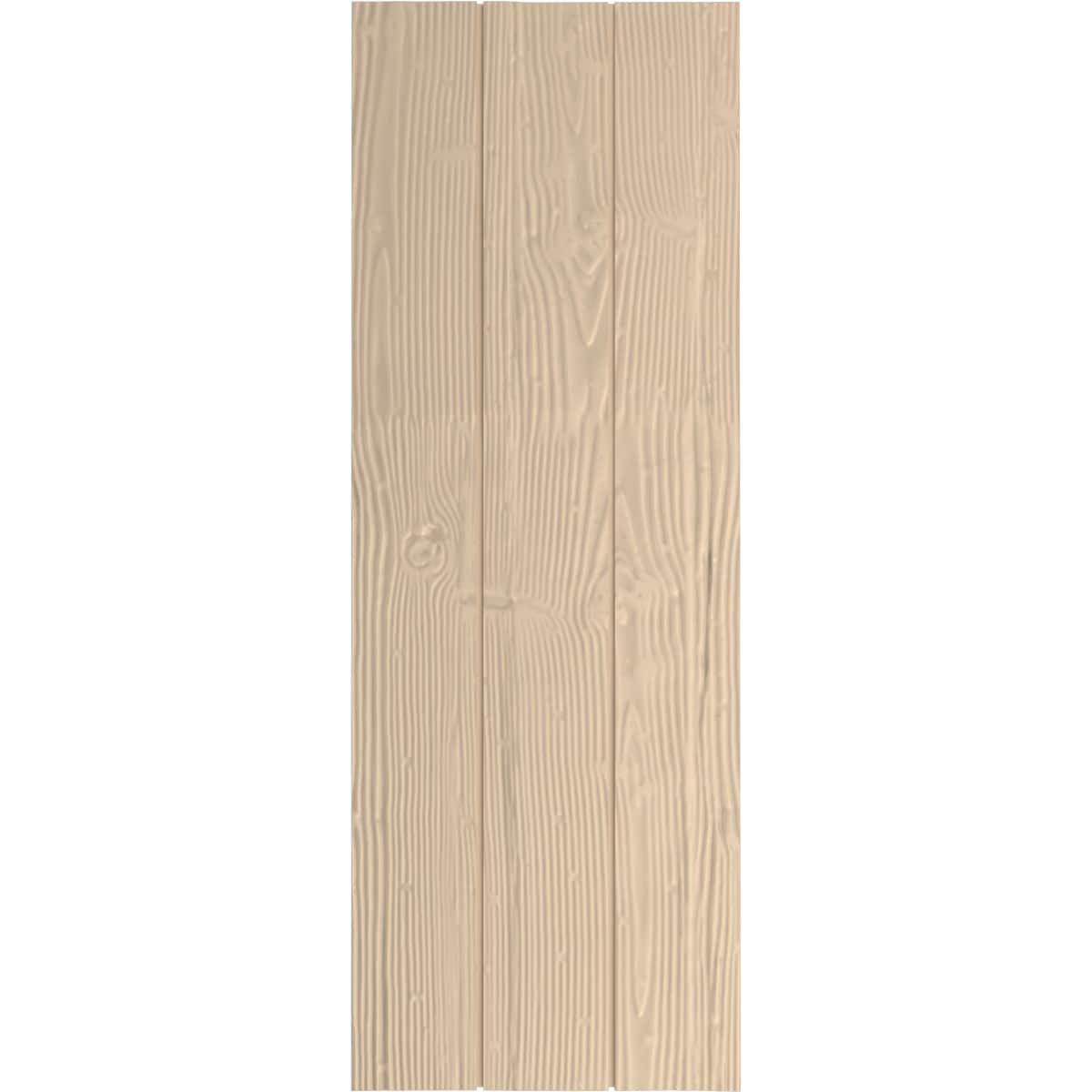 Ekena Millwork 16.5-in W x 64-in H Sandblasted Paintable/Stainable Board and batten No batten Exterior Shutters ( 2 -Pack )