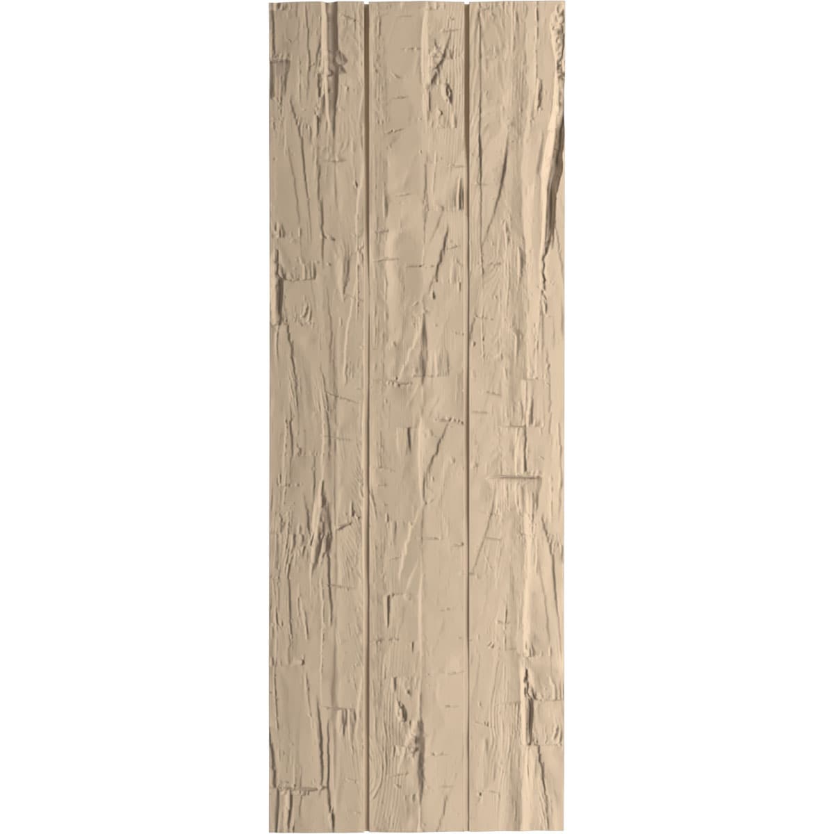 Ekena Millwork 16.5-in W x 68-in H Hand Hewn Paintable/Stainable Board and batten No batten Exterior Shutters ( 2 -Pack )